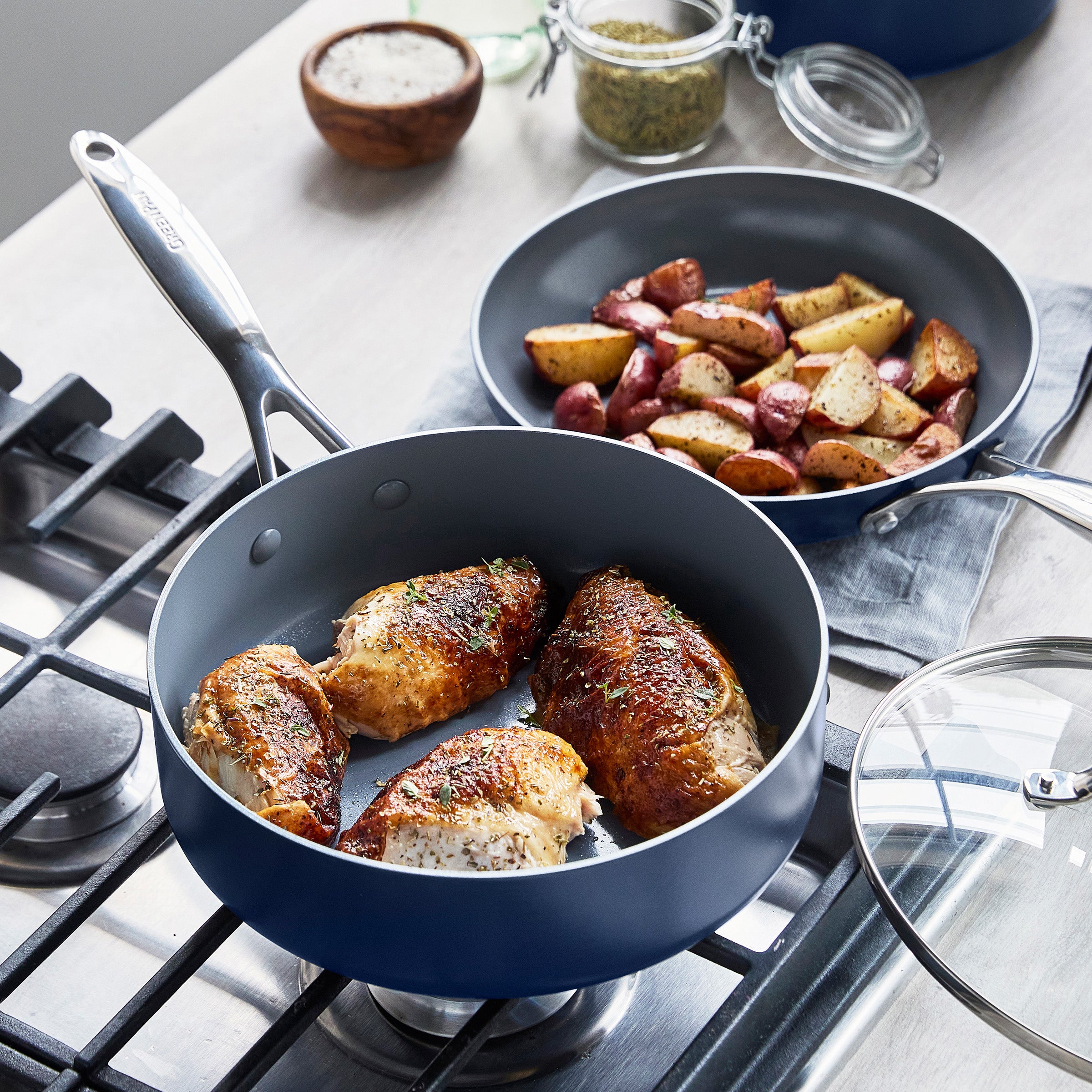 Valencia Pro Ceramic Nonstick 11-Piece Cookware Set | Twilight - Image 6