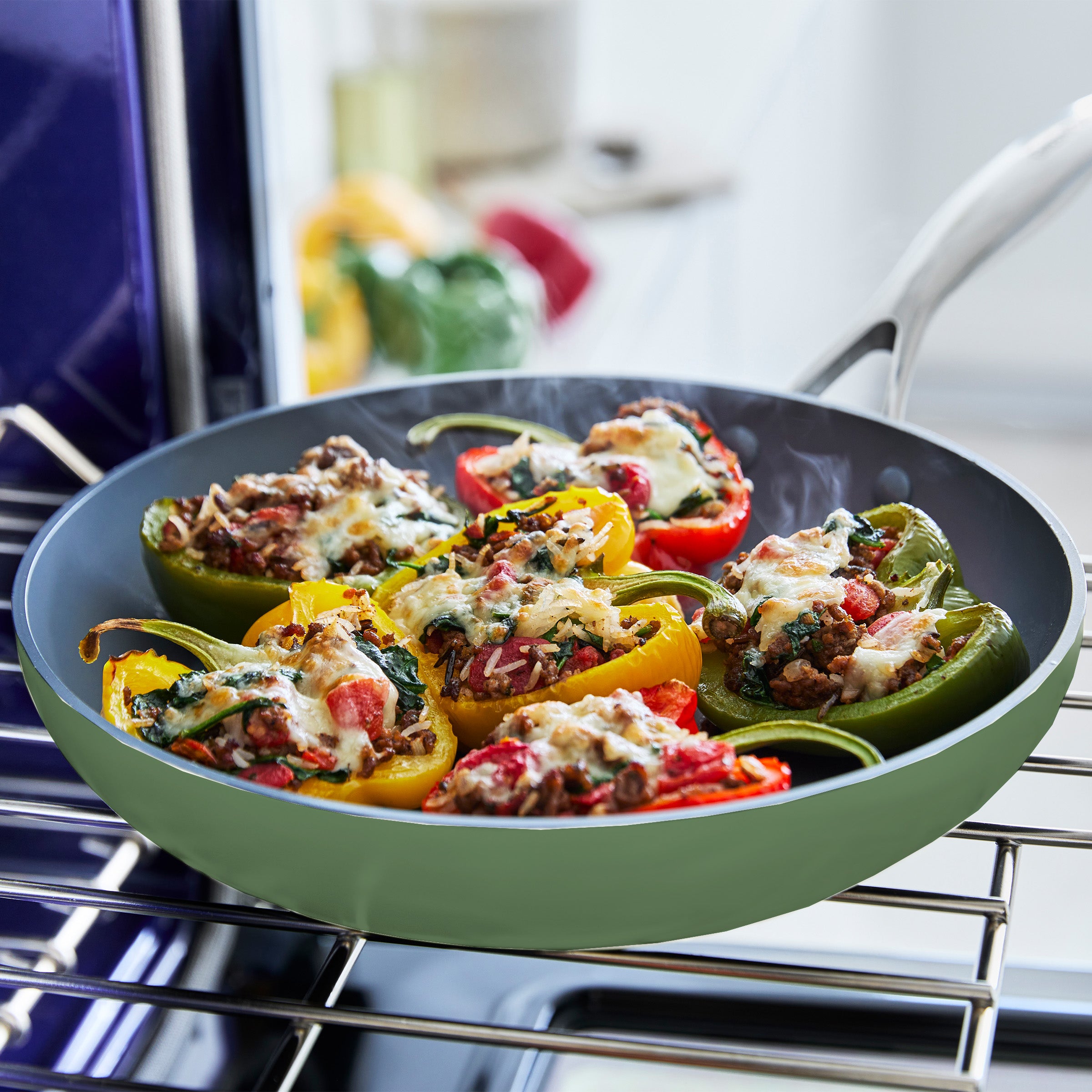 Valencia Pro Ceramic Nonstick 11-Piece Cookware Set | Sage - Image 8