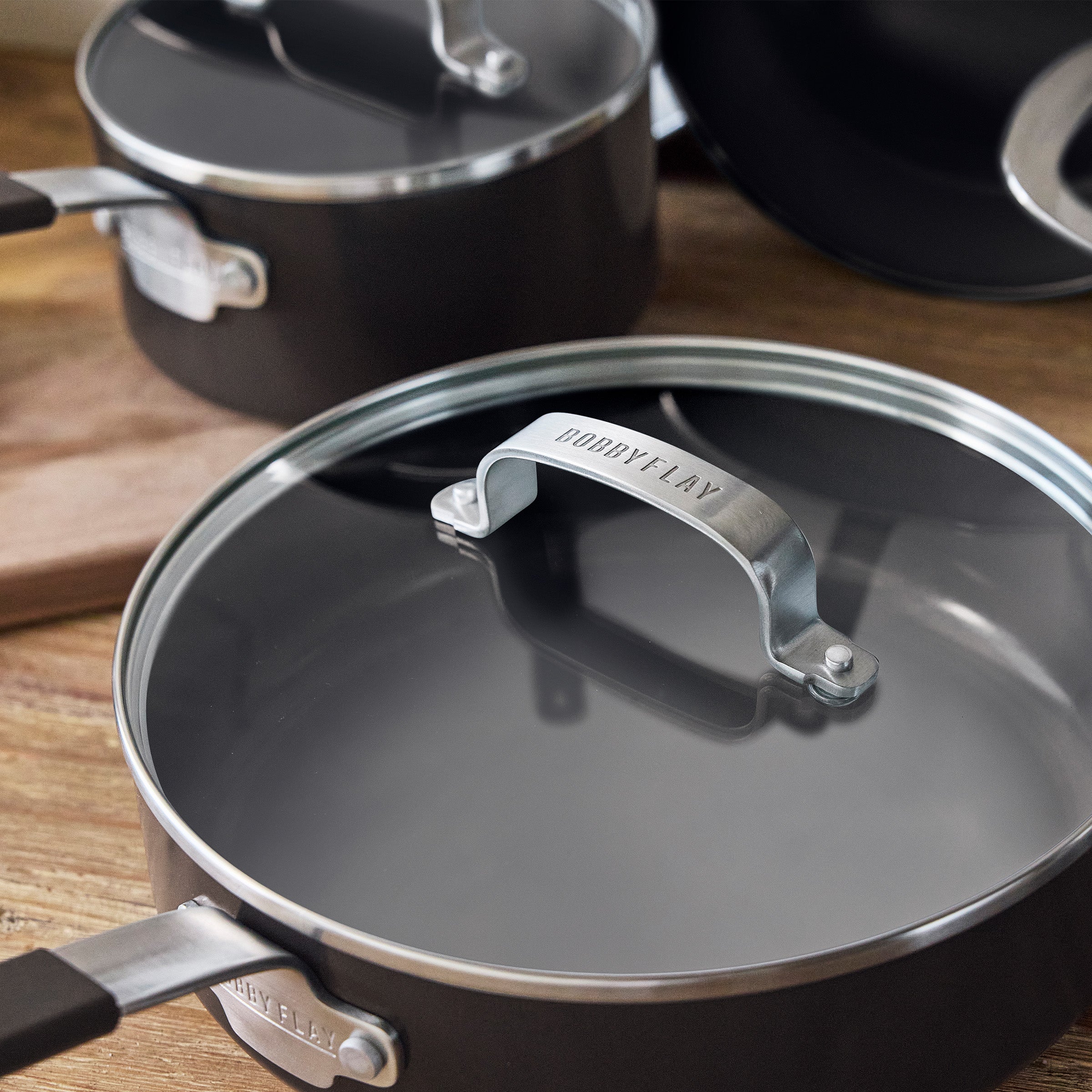 Bobby Flay by GreenPan Professional Ceramic Nonstick 16-Piece Cookware Set | Black - Image 8