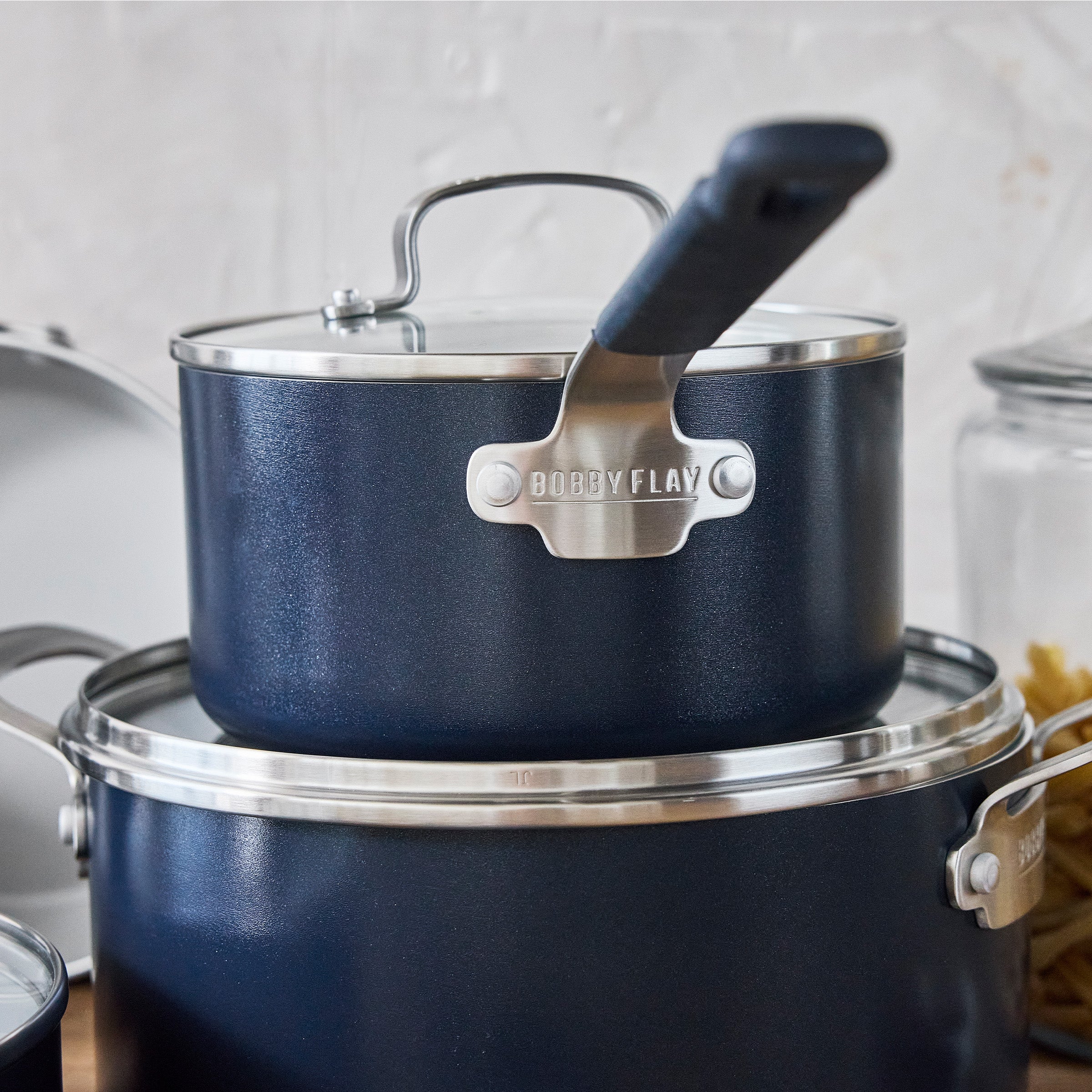 Bobby Flay by GreenPan Professional Ceramic Nonstick 16-Piece Cookware Set | Oxford Blue - Image 6