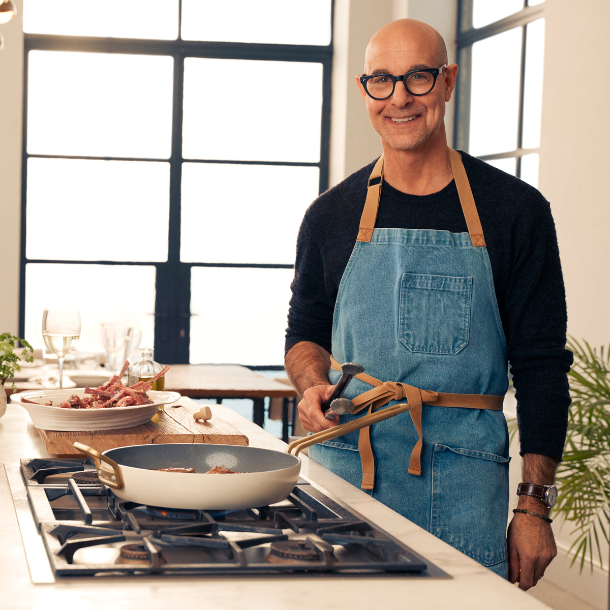 Stanley Tucci™ Ceramic Nonstick 4-Piece Frypan Set | Carrara White - Image 16