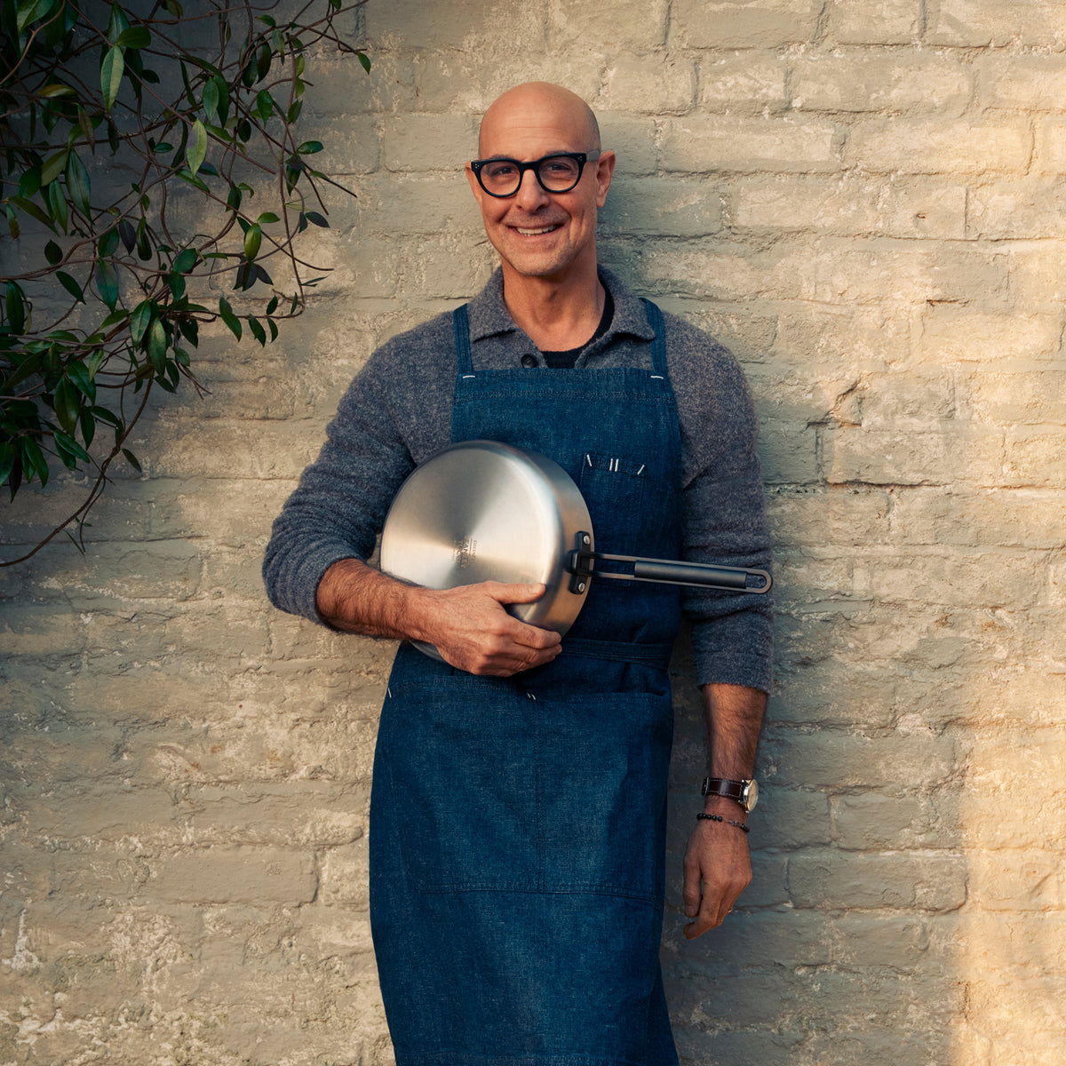 Stanley Tucci™ Stainless Steel Ceramic Nonstick 12 Frypan with Lid | Black Handle - Image 14