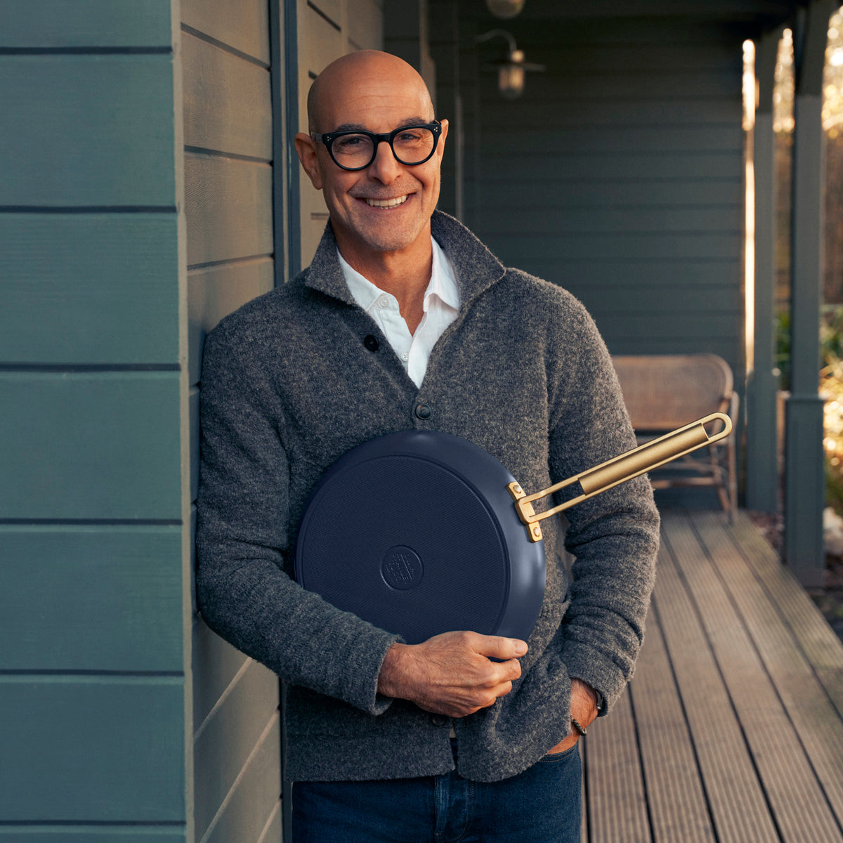Stanley Tucci™ Ceramic Nonstick 12 Frypan with Lid | Marino Blue - Image 2