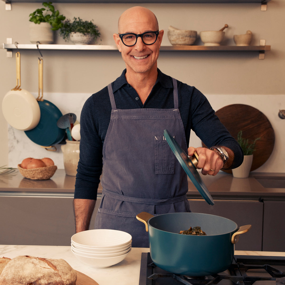 Stanley Tucci™ Ceramic Nonstick 6.5-Quart Dutch Oven | Venetian Teal - Image 4